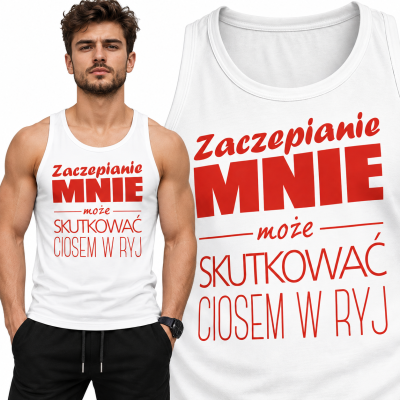 TANK TOP ŚMIESZNY ZACZEPIANIE